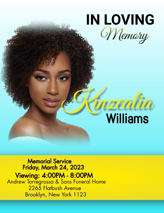 Funeral Announcement flyer,simple modern Template PosterMyWall